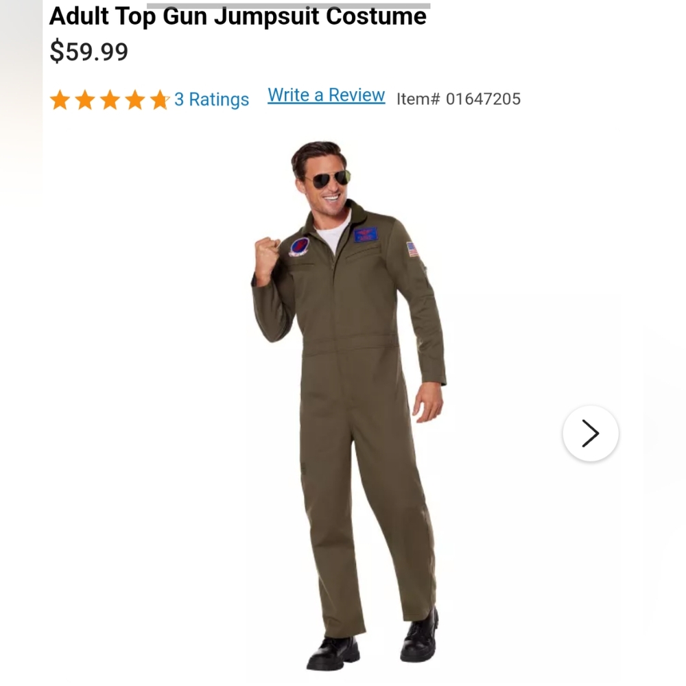 Men's Top Gun Costume